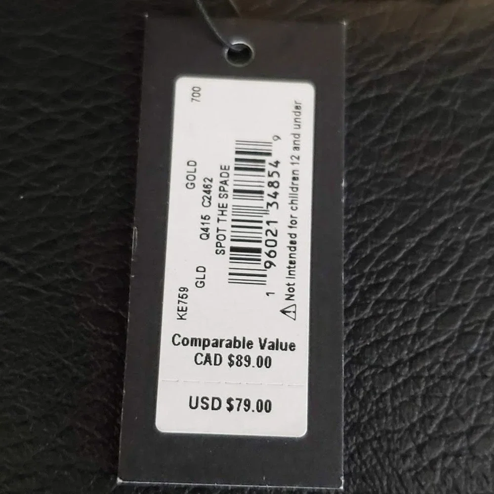 Kate Spade New York Spot the Spade Cut Out Hinged Bangle Gold Plate NWT - Picture 9 of 9